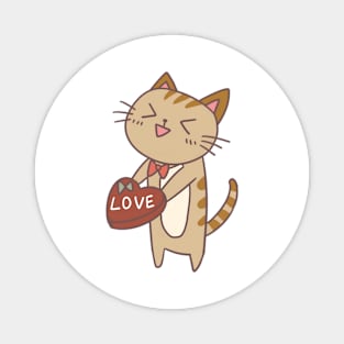 vintage-cat-love Magnet